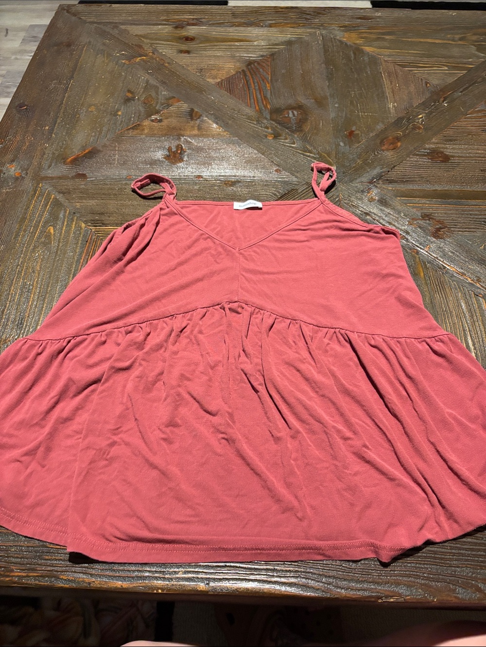 mittoshop Rose Pink Tiered Spaghetti Strap Camisole